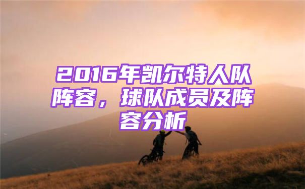 2016年凯尔特人队阵容，球队成员及阵容分析